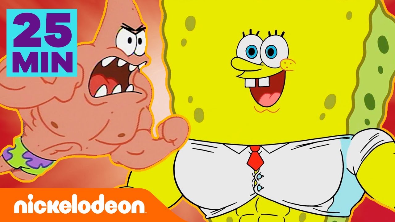 سبونج بوب |25 دقيقة من سبونج بوب ذو العضلات! | Nickelodeon Arabia