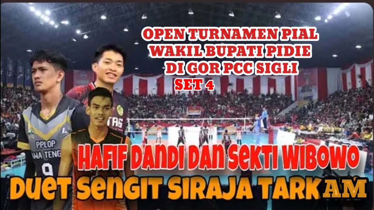 OPEN TURNAMEN BOLA VOLI DI GOR PCC SIGLI SET 4 DIMENANGKAN BIMA CAKTI 
