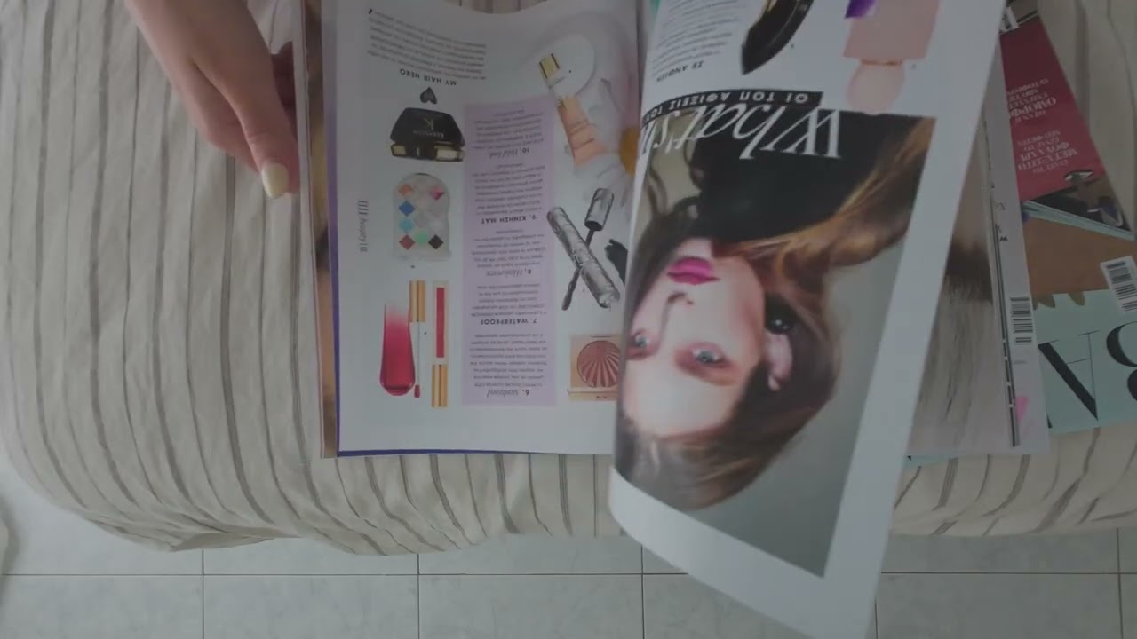 ASMR Magazine Flipping 📖 Soft Page Turning Sounds for Sleep & Relaxation ✨