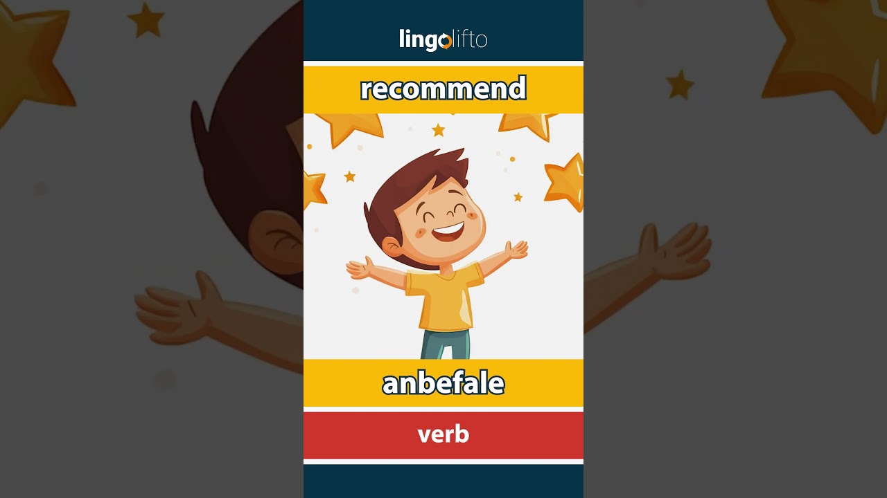 🇬🇧🇳🇴 recommend - anbefale : vocabulary builder : learn English : la oss l&aelig;re engelsk