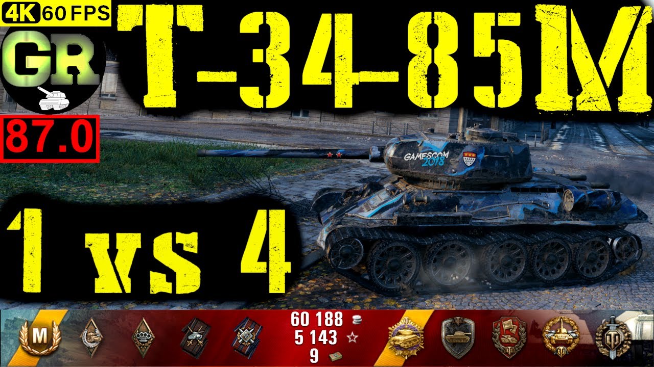 87_World of Tanks T-34-85M WoT Replay - 10 Kills 4.1K DMG(Patch 1.5.0)