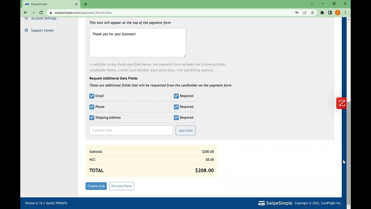 SwipeSimple Hosted Payments