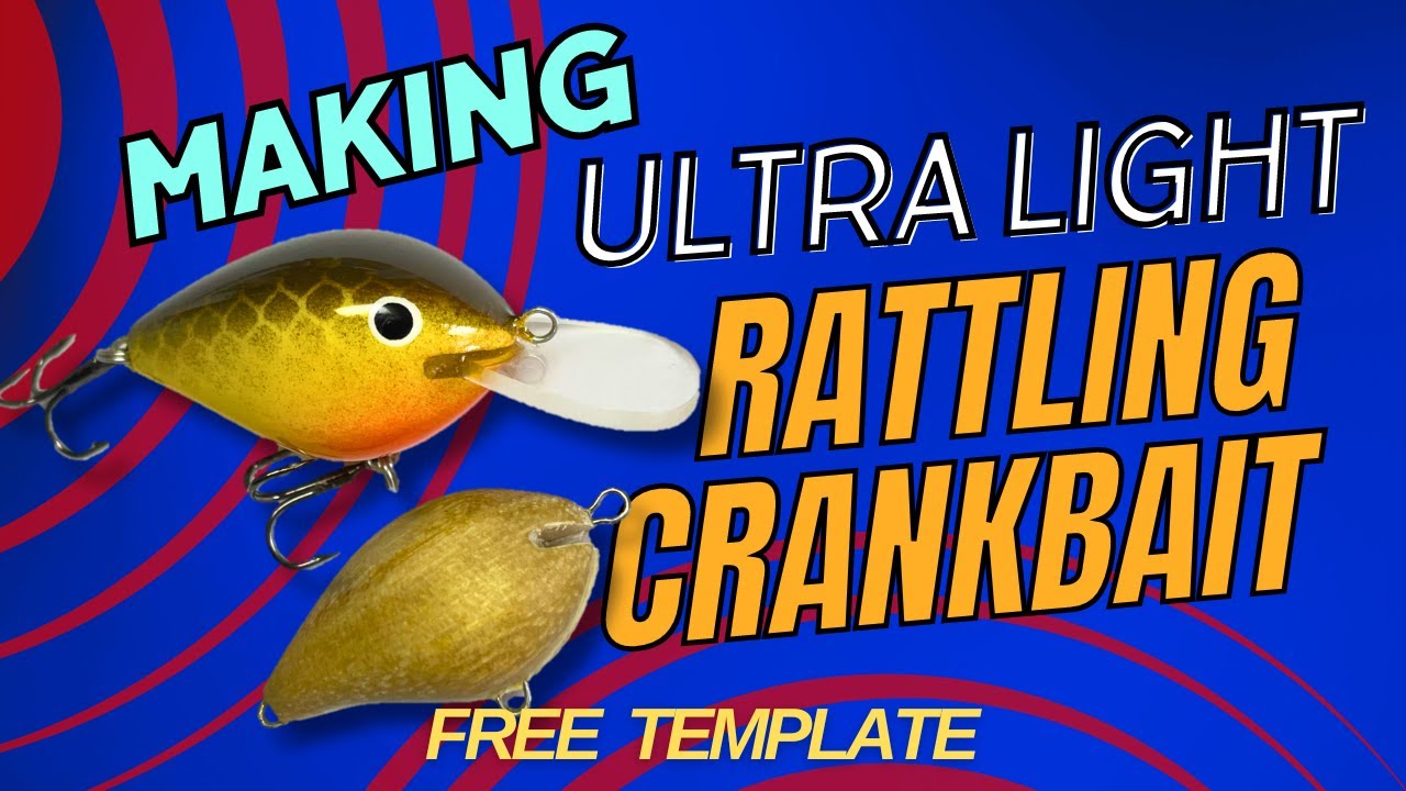 Making Wooden Lure | Ultra Light Rattling Crankbait, with Free Template