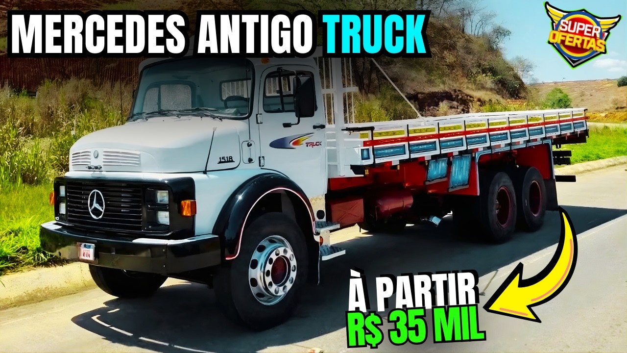 10 CAMINHÕES MERCEDES TRUCK a VENDA à PARTIR DE 35 MIL #mb1518 #mb1113 #qualificado