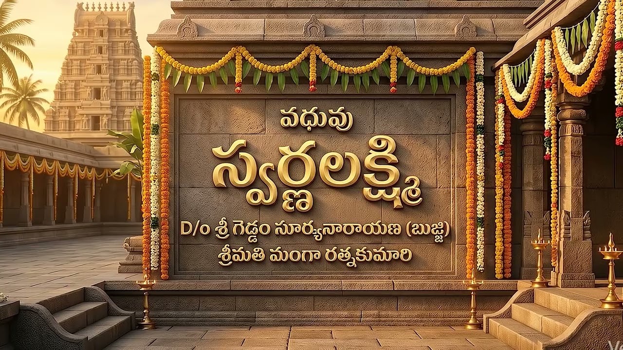Traditional Telugu Wedding Invitation Video | AI Made