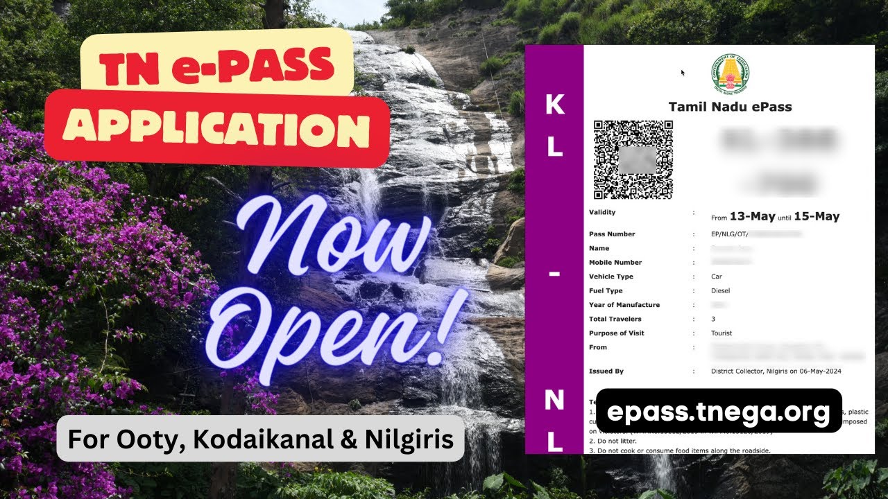 epass.tnega.org: Tamil Nadu ePass portal for Ooty, Kodaikanal [Apply Online]