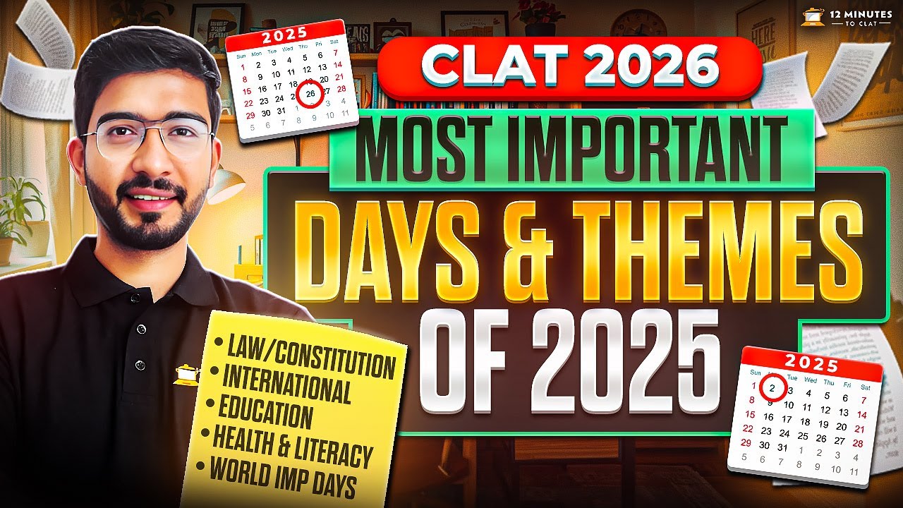 Important Days & Dates 2025: Complete List for CLAT 2026 GK | Static GK & Current Affairs