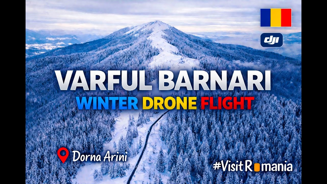 DJI Drone Flight over Varful Barnari | Winter Aerials | Dorna Arini Romania | 31 Dec 2025