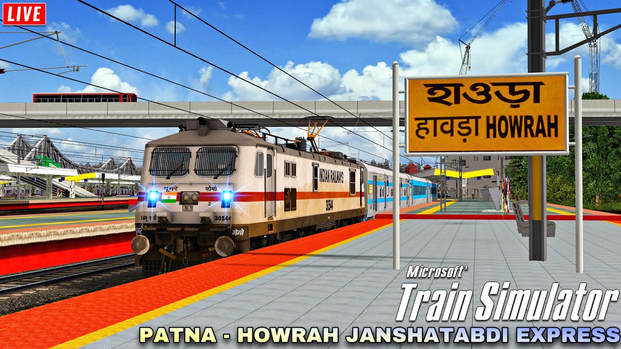 Loco Change + Return Journey Back To Patna in 12023 Howrah - Patna Jan Shatabdi Express • MSTS LIVE