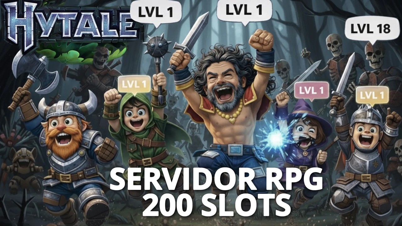 Evoluindo no MODO RPG de HYTALE no servidor #24 | AO VIVO 2K 60FPS