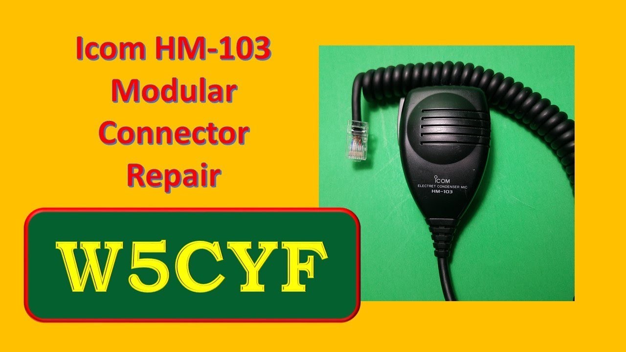 Ремонт модульного разъема микрофона Icom HM-103 (RJ45)