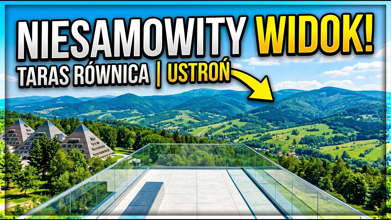 Ustroń z góry – taras widokowy w Sanatorium Równica.