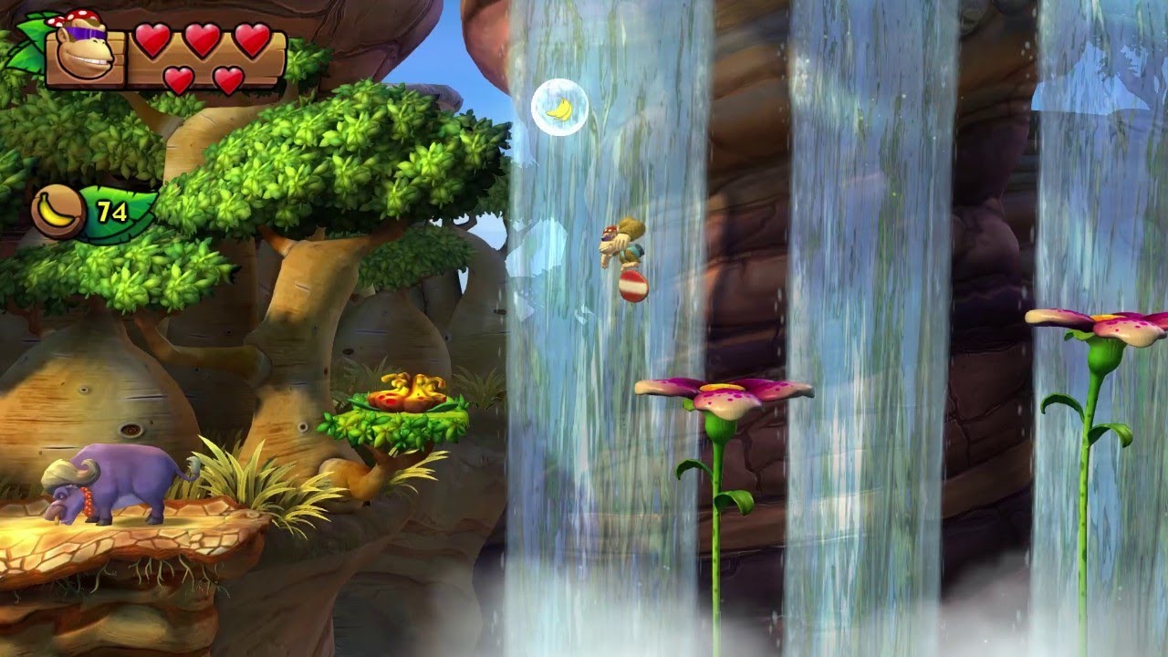 Donkey Kong Country Tropical Freeze: 3-2 Baobab Bonanza (Puzzle pieces + KONG)