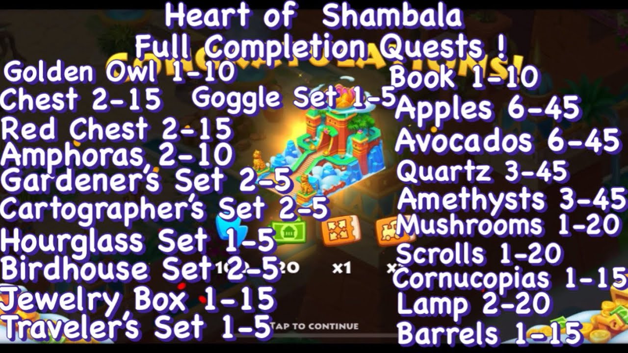 Township : Heart of Shambala Event | Tasks & Goals | Quests | Full Completion Quests!