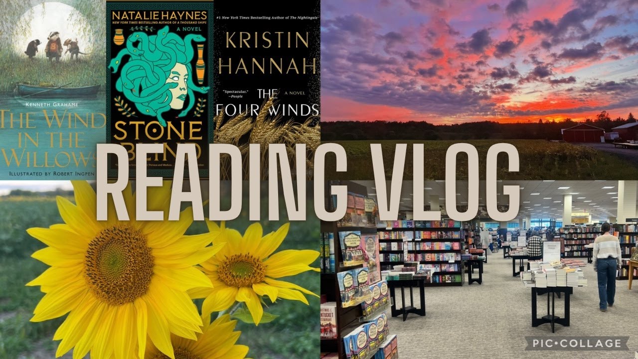🌻 End of summer reading vlog ☀️ mini book haul 📚 , sunflowers and some 5 star reads!