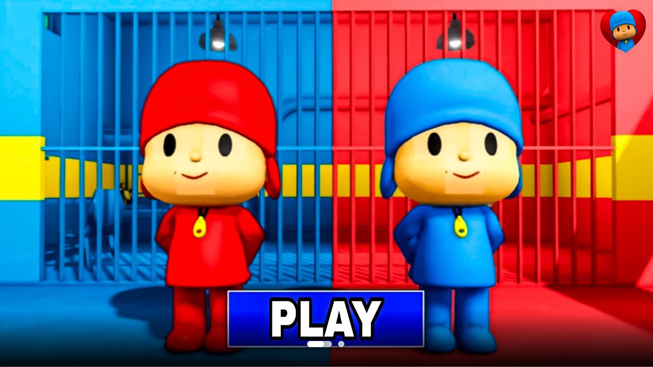 POCOYO VS RED POCOYO PRISON RUN! (Obby) NEW SCARY ROBLOX (#roblox)