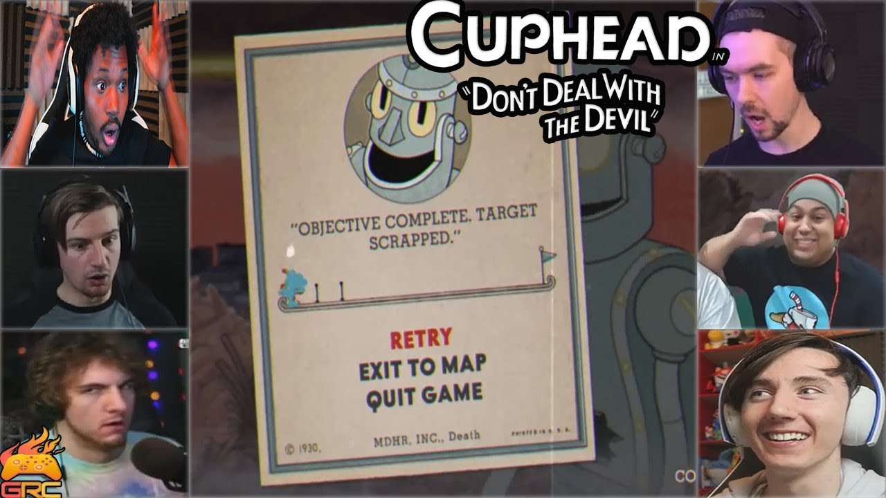 Gamers Reactions to Dr. Kahl's Robot (BOSS) No Progress Made | Cuphead