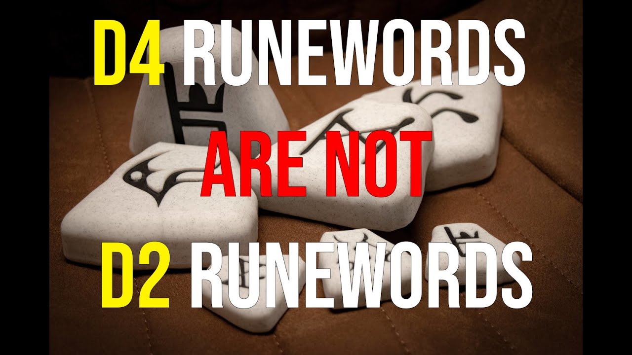 Diablo 4 Runewords are different!