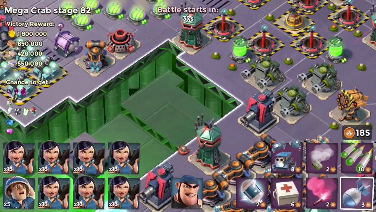 Mega Crab April 2018 - Stage 82 !!! I think use Tank and grenadier 😍😍😍😍
