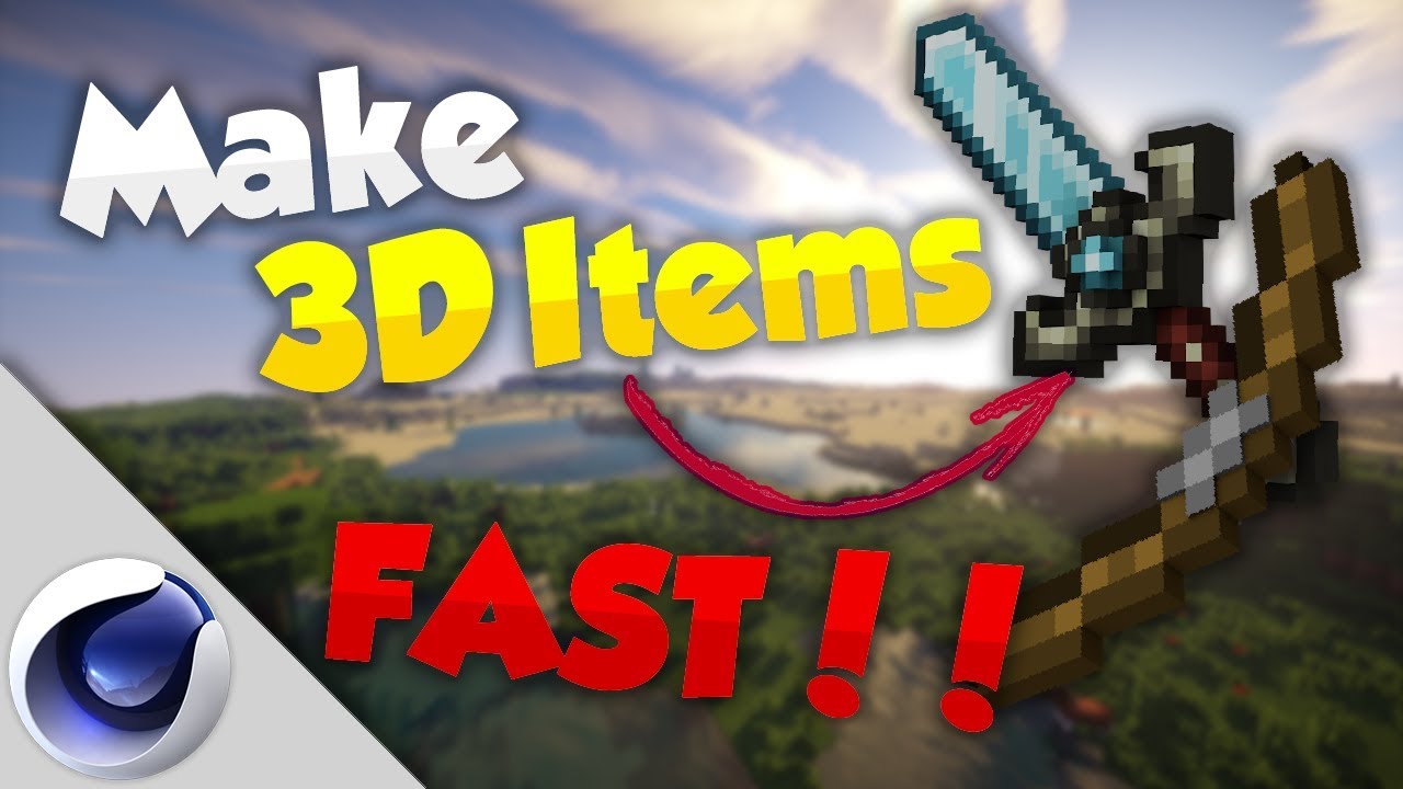 How To Make Minecraft Items in Cinema 4D FAST - Minecraft Animation Tutorial