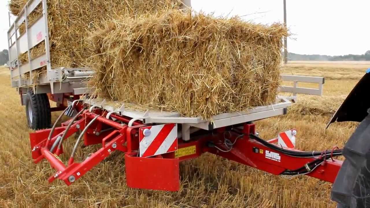 Прицеп самопогрузчик тюков SMS - ввод в эксплуатацию