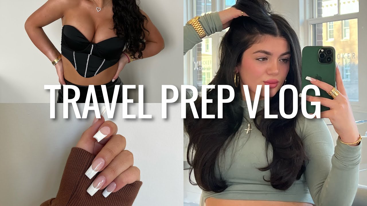 TRAVEL PREP VLOG: haircut, nails, spray tan & Princess Polly try on haul !