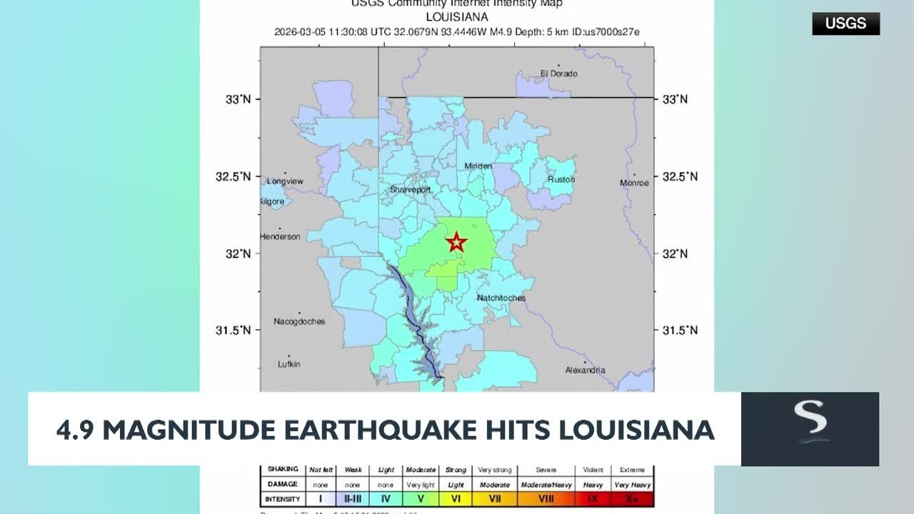 4.9 Magnitude Earthquake Hits Louisiana