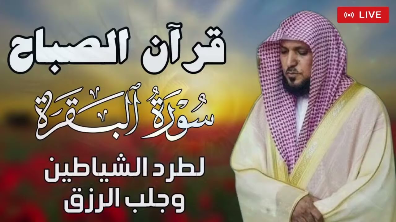 قرآن الصباح  سورة البقرة لحفظ وتحصين المنزل  بصوت الشيخ ماهر المعيقلي    جودة عالية
