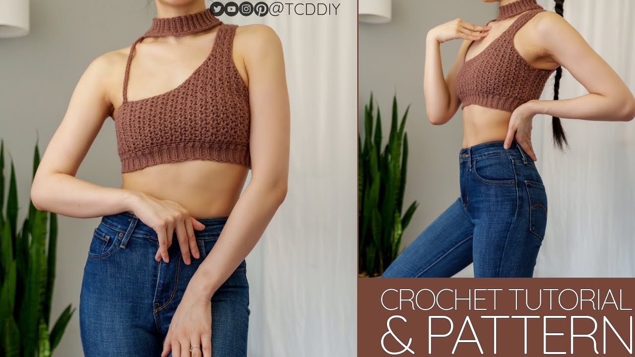How to Crochet: Mock Neck Crop Top | Pattern & Tutorial DIY