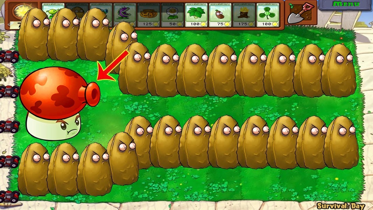 PLAANTS VS ZOMBIES BATTLEZ || FUME SHROOM GLOOM SHROOM VS 9999 GIGA-GARGANTUAR ZOMBIE