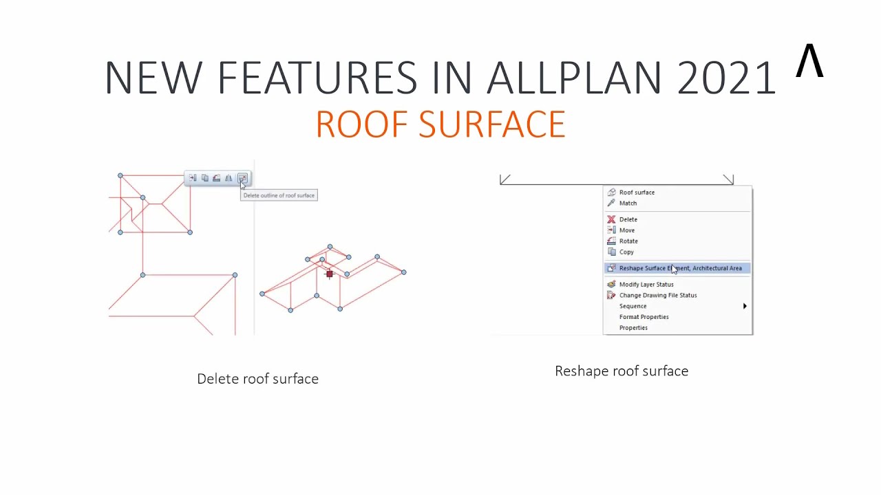 Allplan 2021 - New Features - Roof Surface