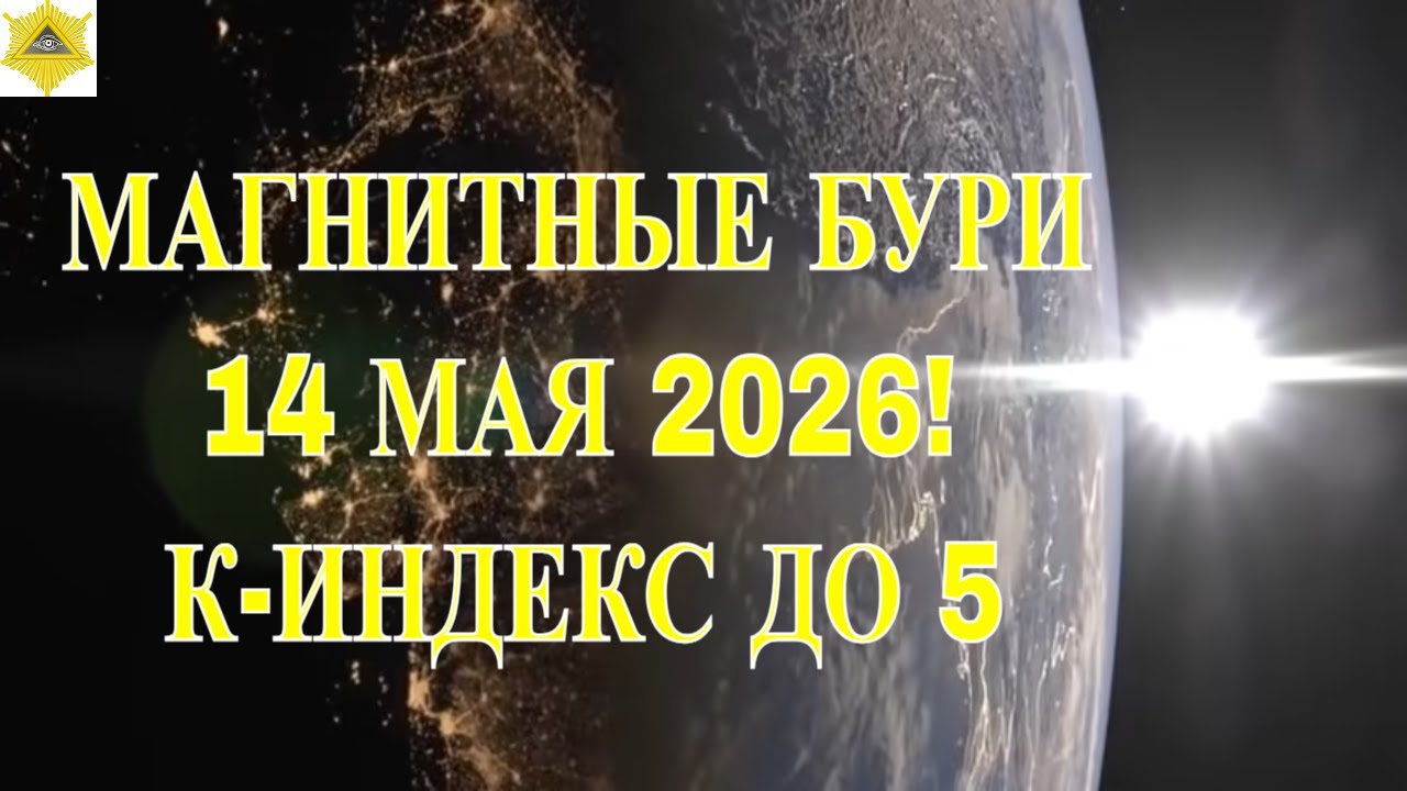 МАГНИТНЫЕ БУРИ 14 МАЯ 2026!  К-ИНДЕКС ДО 5