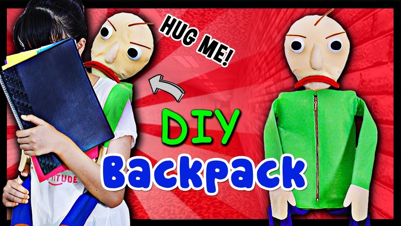 BALDI'S BASICS IN EDUCATION AND LEARNING! DIY CREEPY CUTE Baldi's Basics Hug Me Backpack! NO SEW!