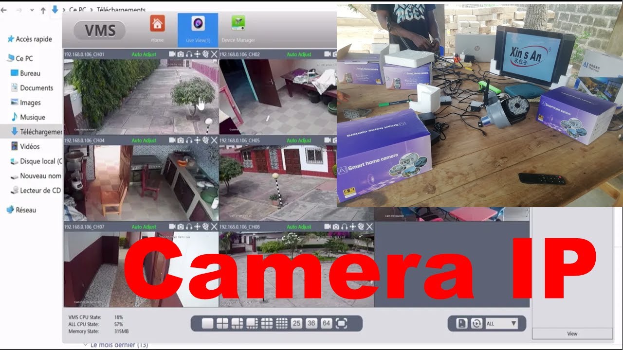 Installation caméra de vidéosurveillance || Type IP