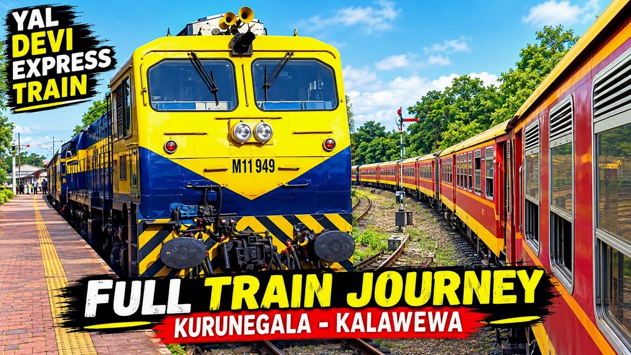 Yal Devi Exprees Full Train Journey From Kurunegala To Kalawewa In Sri Lanka
