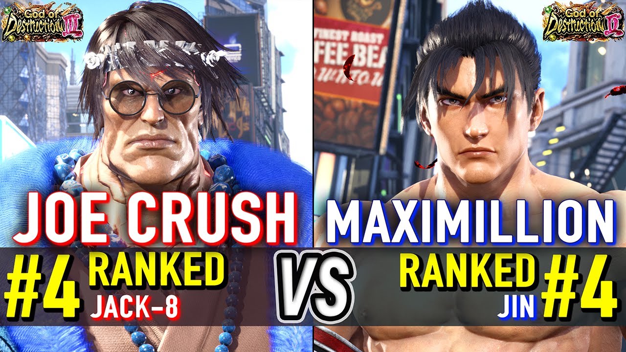 T8 🔥 JOE CRUSH (#4 Ranked Jack-8) vs MAXIMILLION (#4 Ranked Jin) 🔥 Tekken 8 High Level Gameplay