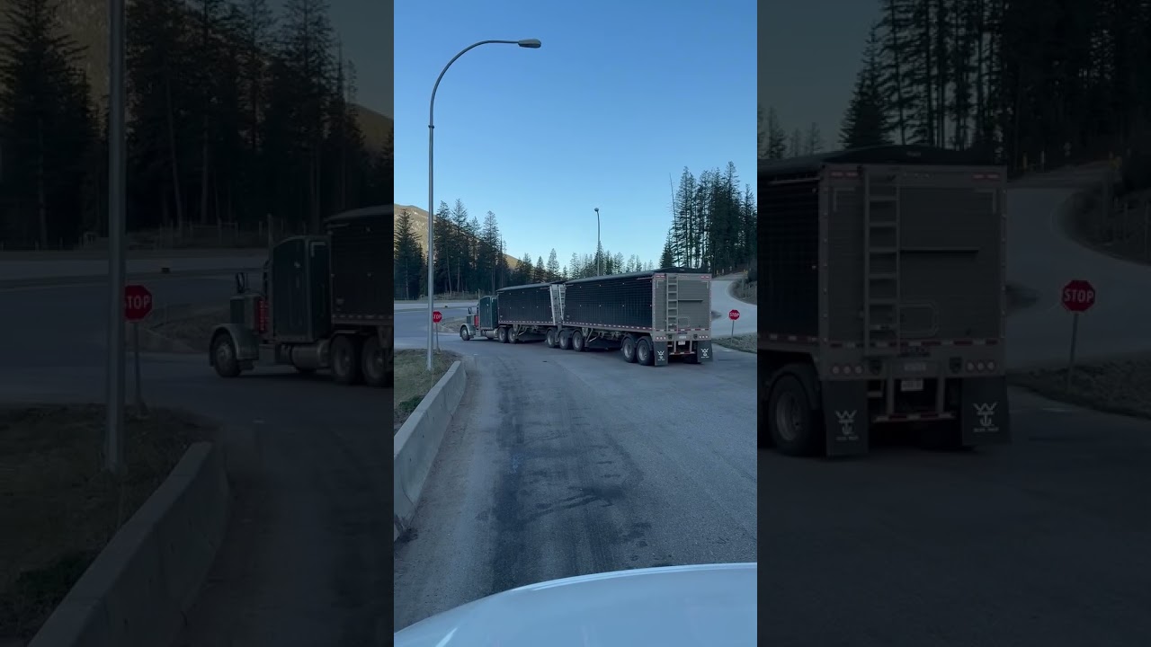Preparing downhill trans Canada hwy 1 west #truckerlife #truckdriver #truckdrivercanada