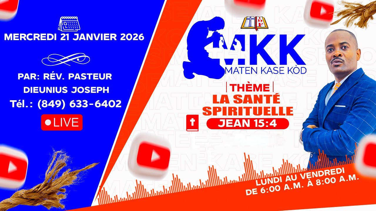 MATEN KASE KÒD (S4) |LA SANTÉ SPIRITUELLE | PAR. PAST DIEUNIUS  JOSEPH | JEAN 15:4 |