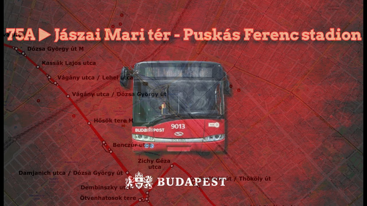 75A trolibusz járat | SST18 3G | Jászai Mari tér - Puskás Ferenc Stadion (Cockpit View)