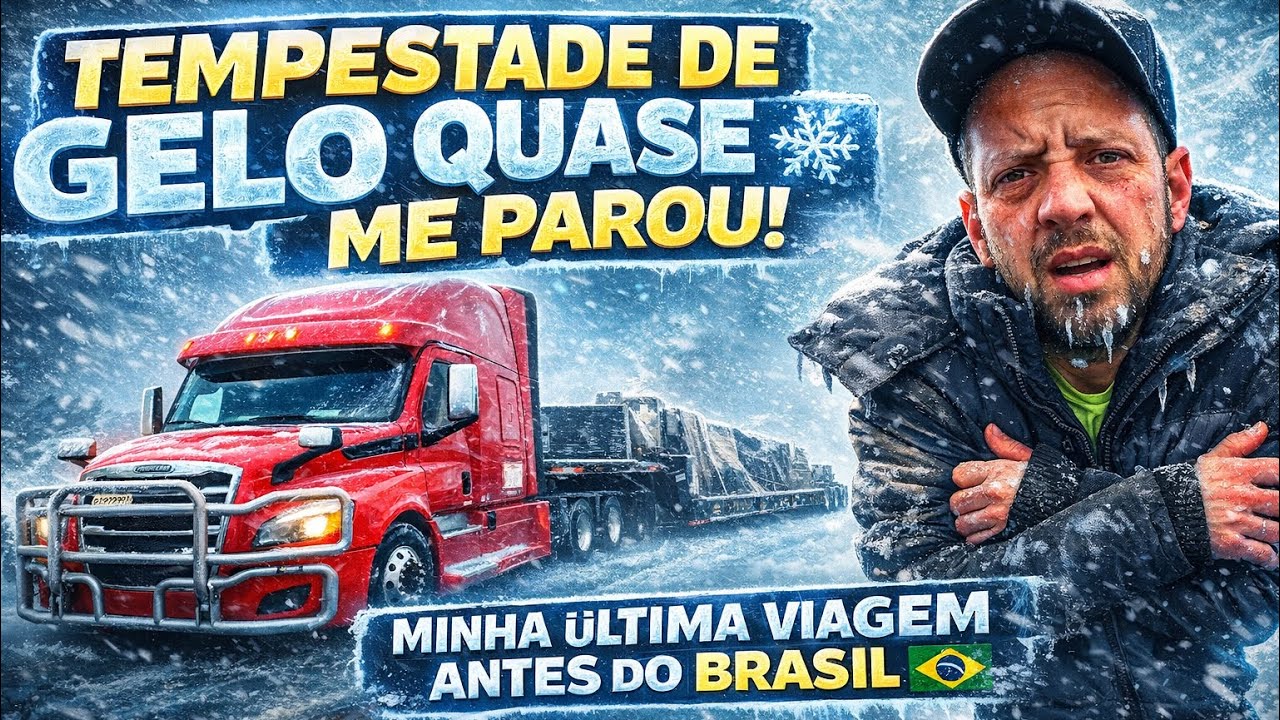 Tempestade de Gelo Quase Me Parou! ❄️ Minha Última Viagem Antes do Brasil 🇧🇷