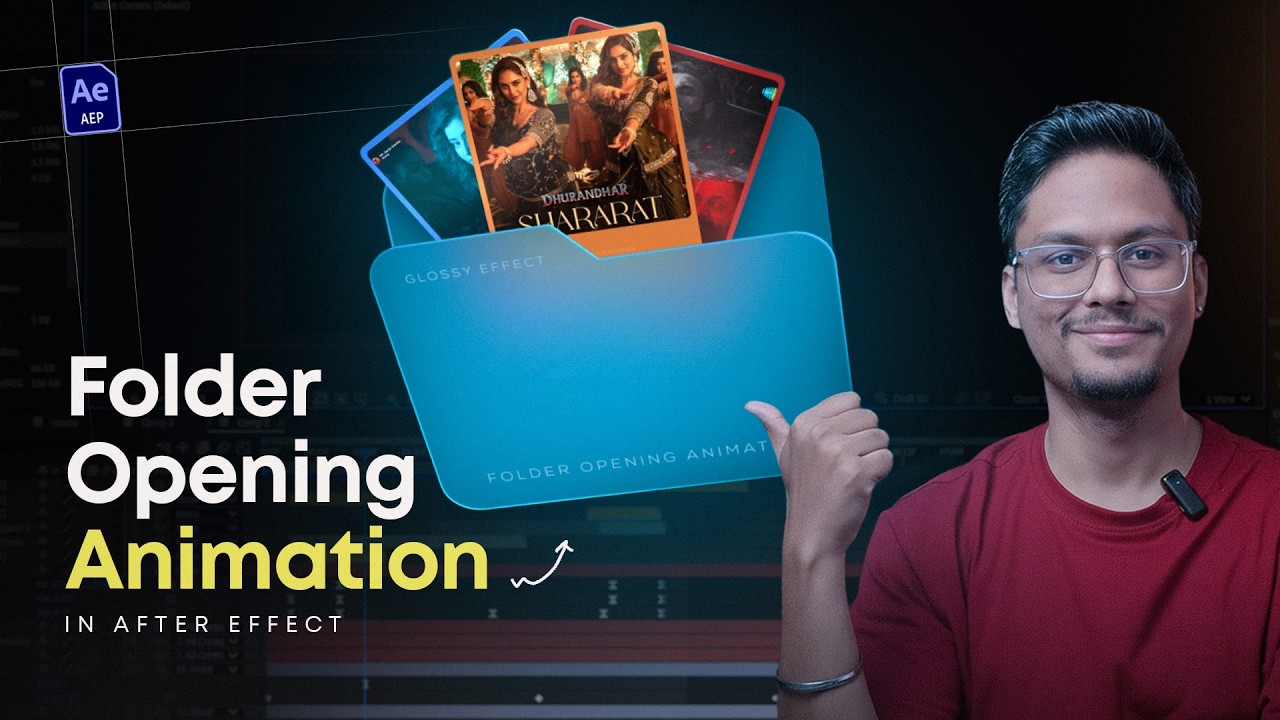 Glossy 3D Folder Opening Animation in After Effect | Step by Step Tutorial