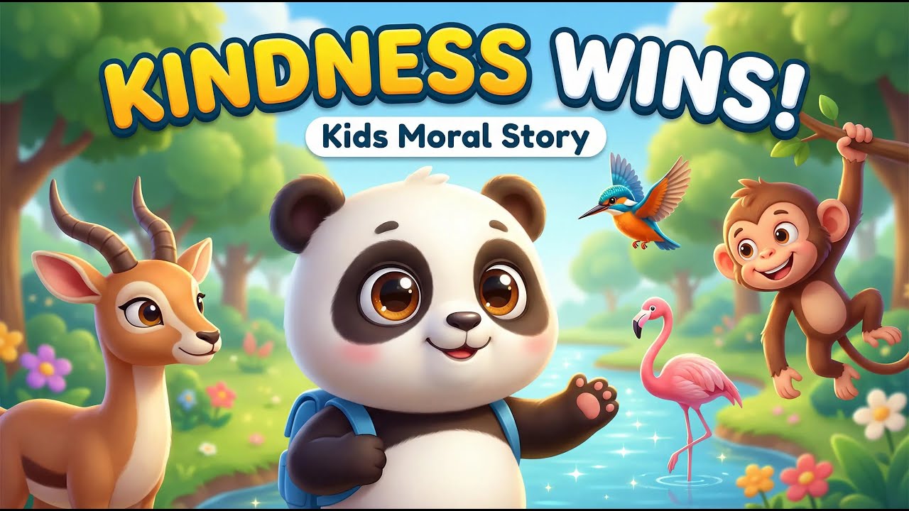 The Kind Panda 🐼 | Moral Story for Kids | Helping Others Brings Happiness