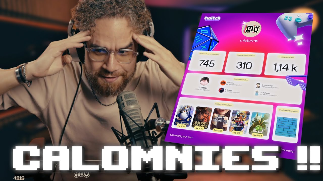 La r&eacute;trospective (calomnieuse) Twitch de Mistermv en 2025