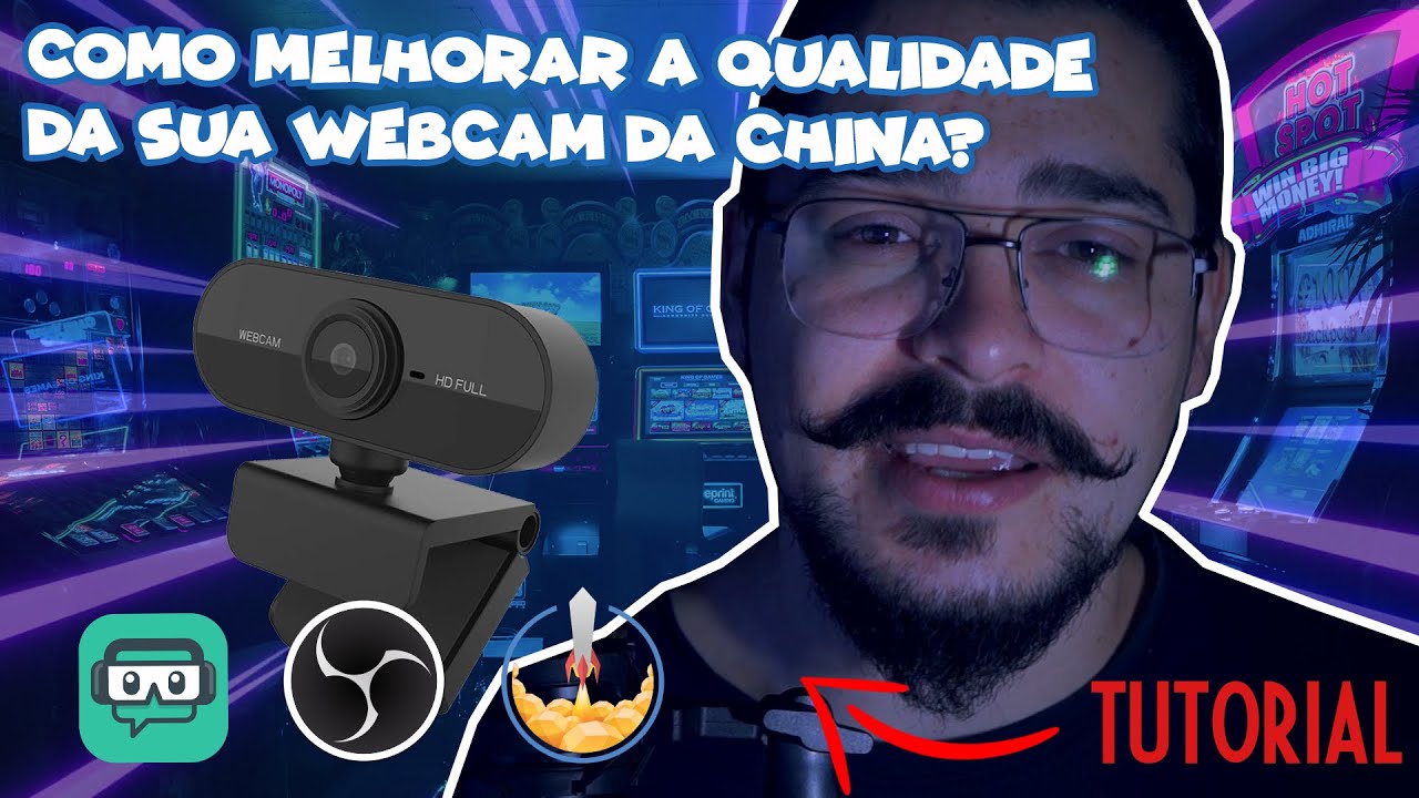 Como MELHORAR a QUALIDADE da sua WEBCAM da China? [TUTORIAL no OBS, StreamElements e StreamLabs]