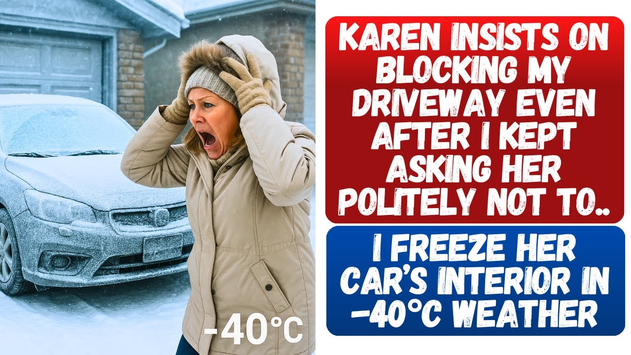 I FREEZE KAREN'S CAR IN -40°C WEATHER AFTER SHE KEPT BLOCKING MY DRIVEWAY ALL THE TIME!!!