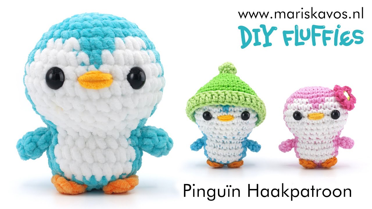 Pinguïn knuffel haken - makkelijk haakpatroon voor beginners