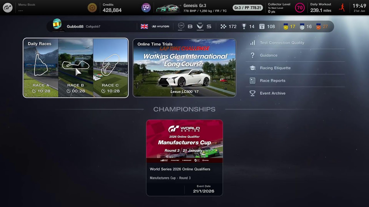 Gt7 /gtws round 3 manufacturers