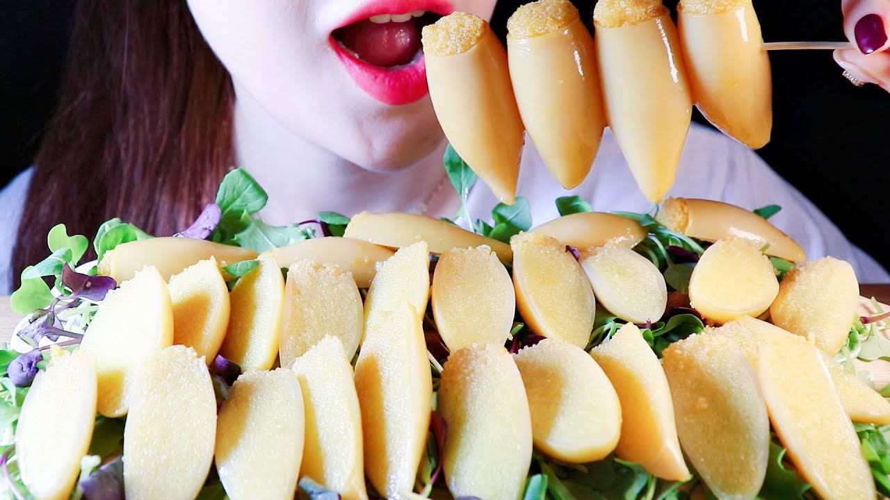 ASMR KOMOCHI YARIIKA 코모치야리이까 (오징어속 열빙어알) ASMR NO TALKING EATING SOUNDS MUKBANG
