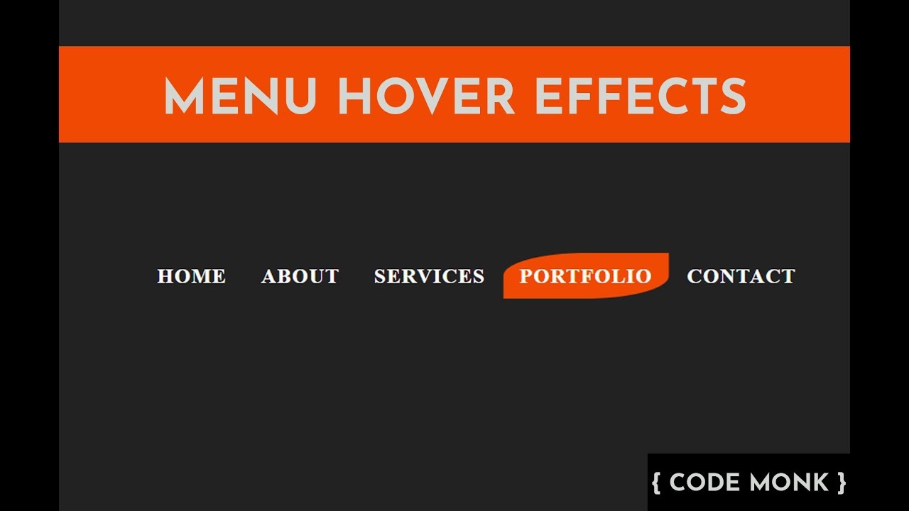 Menu Hover Effect | Navigation Hover Effects | HTML & CSS