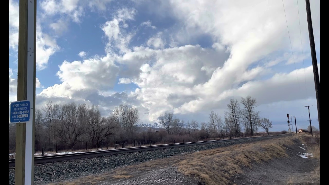 BNSF 8150 w/ Empty Coal Train Townsend, MT 2/27/2021